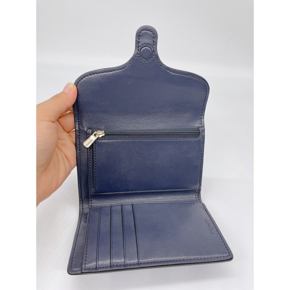 NWT Coach 91192 Jade Medium Envelope Wallet Crocodile Embossed leather Midnight - Picture 7 of 8